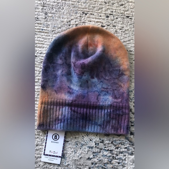 NWT Bogner x Fred Segal Harden 100% Cashmere Tie Dye Ski Beanie Hat RARE main image 4